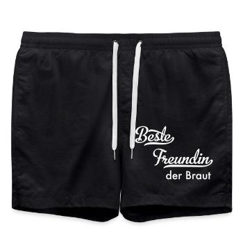 Beste Freundin der Braut - Badeshorts - Schwarz - Vorne - AI Model Male 185 light (185cm)
