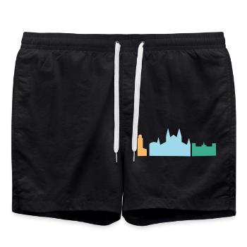Majorque - Short de bain - noir - Devant - AI Model Male 185 light (185cm)