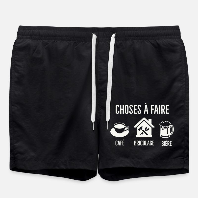 Café bricoler bière 1 - Short de bain - noir