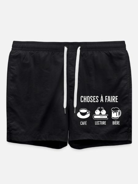 Café lectureet bière - Short de bain - noir