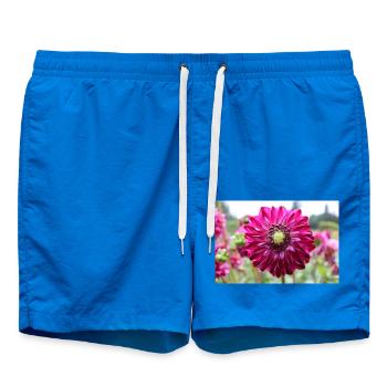 Dahlie rot violett Blüte ,Blume - Badeshorts - Cobalt blue - Vorne