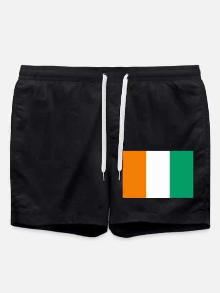 Ivory Coast / Flag of Côte d'Ivoire - Swim Trunks - black