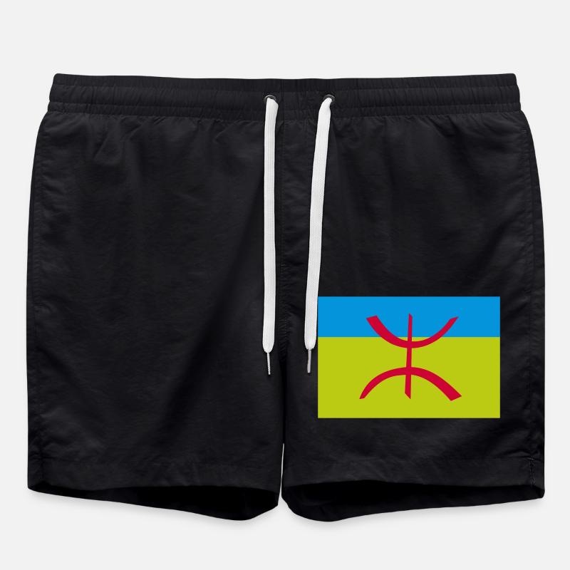 Drapeau Berbère Amazigh Algérie - Short de bain - noir