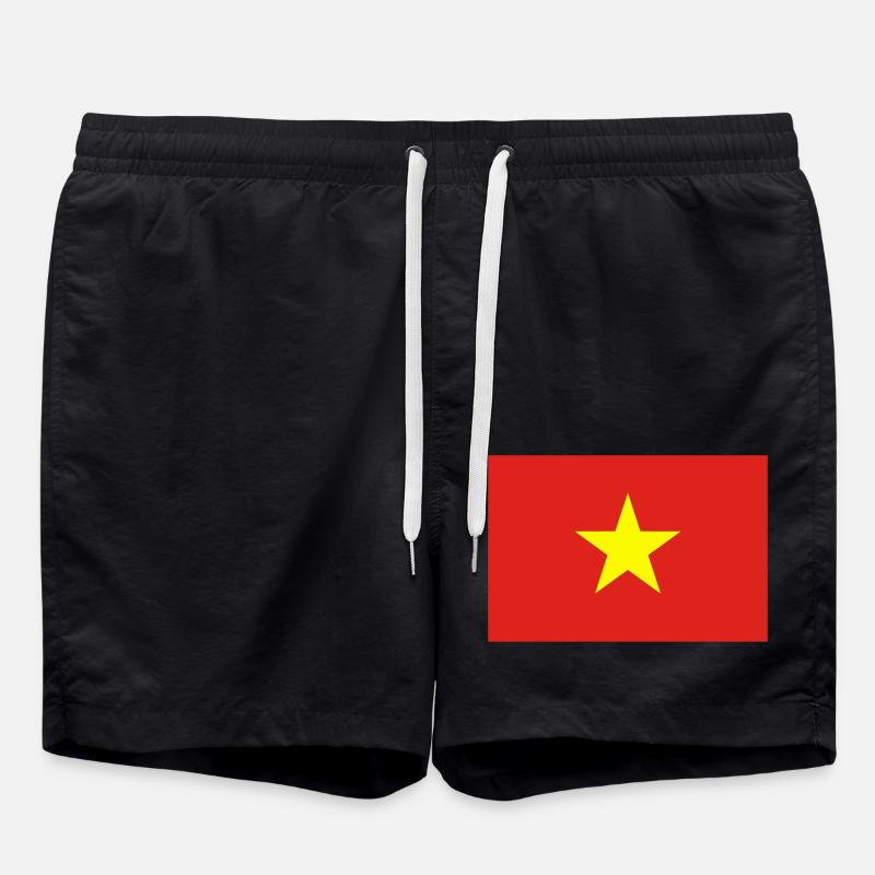 Vietnam flag / Drapeau Viêt Nam - Short de bain - noir
