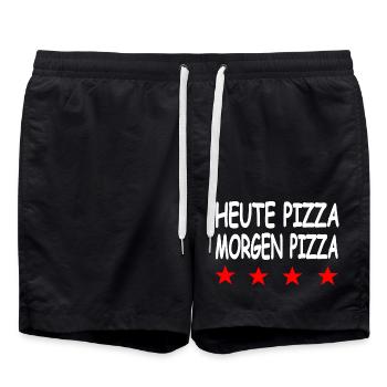 Pizza - Short de bain - noir - Devant - AI Model Male 185 light (185cm)