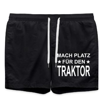 Traktor - Badeshorts - Schwarz - Vorne - AI Model Male 185 light (185cm)