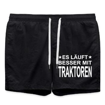 Traktor - Badeshorts - Schwarz - Vorne - AI Model Male 185 light (185cm)