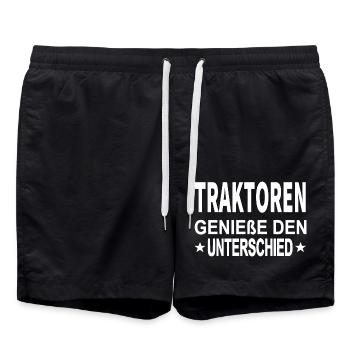 Traktor - Badeshorts - Schwarz - Vorne - AI Model Male 185 light (185cm)