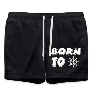 Sail - Swim Trunks - black - Front - AI Model Male 185 light (185cm)