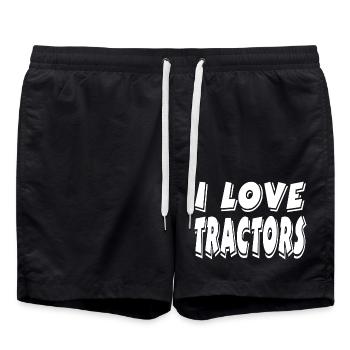 Tracteur - Short de bain - noir - Devant - AI Model Male 185 light (185cm)