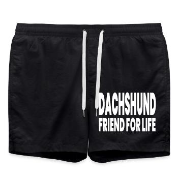Dackel - Badeshorts - Schwarz - Vorne - AI Model Male 185 light (185cm)