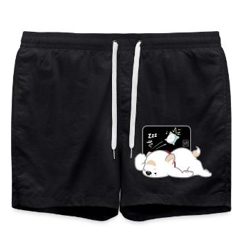 Dog Korean - Japanese Style 04 - Swim Trunks - black - Front - AI Model Male 185 light (185cm)
