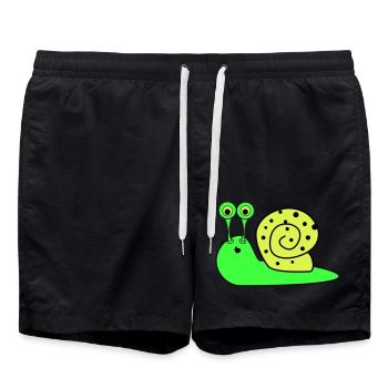Escargot Drôle - Short de bain - noir - Devant - AI Model Male 185 light (185cm)
