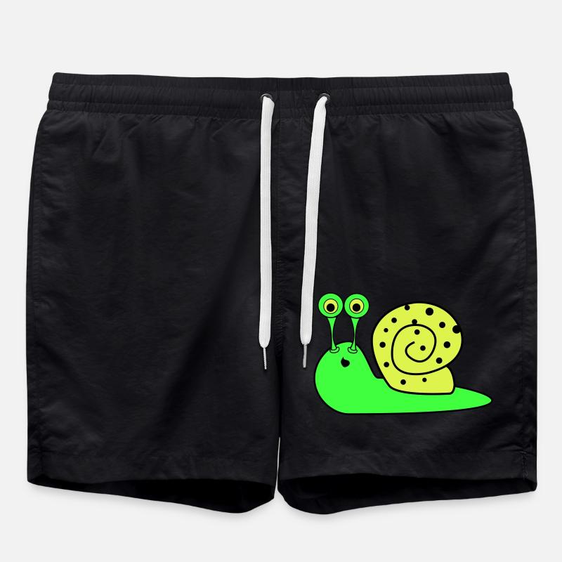 Snail Funny - Swim Trunks - black