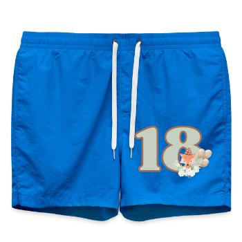 18. Geburtstag Fuchs Blumen - Badeshorts - Cobalt blue - Vorne