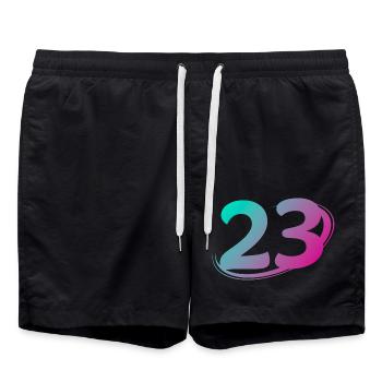 Numéro 23 multicolore - Short de bain - noir - Devant - AI Model Male 185 light (185cm)