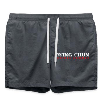 Wing Chun shirt street combat simple - Swim Trunks - anthracite - Front - AI Model Male 185 light (185cm)