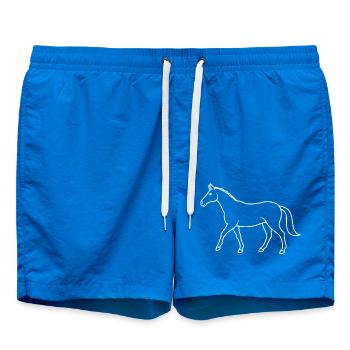 Elegante Pferde-Silhouette - Schlicht und Anmutig - Badeshorts - Cobalt blue - Vorne