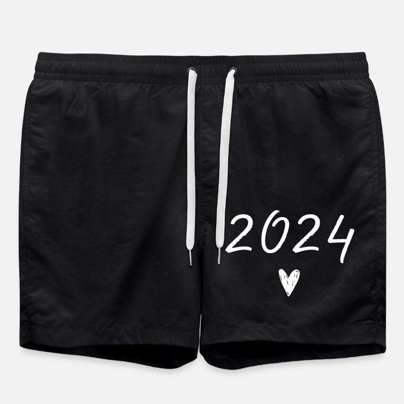 2024 coeur anniversaire - Short de bain - noir
