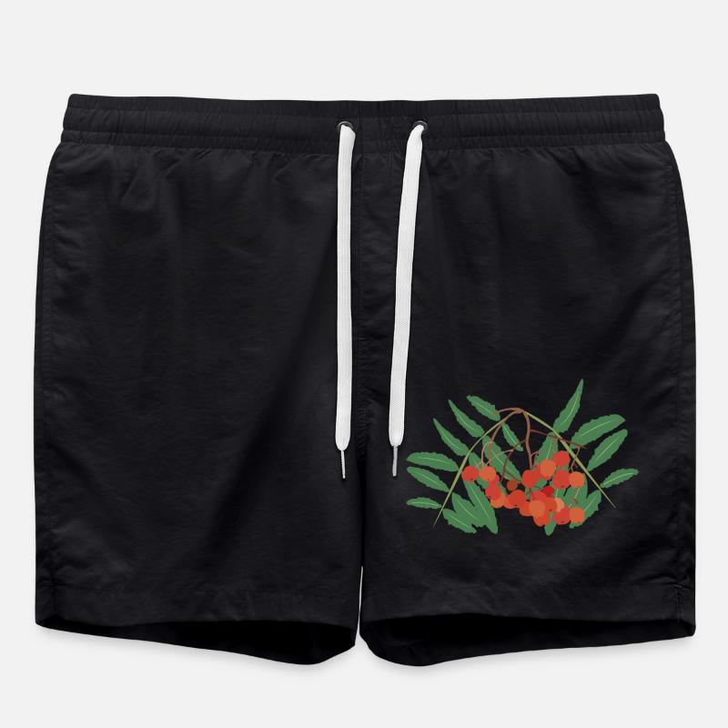 Vogelbeeren - Badeshorts - Schwarz
