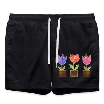 Fleur - Short de bain - noir - Devant - AI Model Male 185 light (185cm)