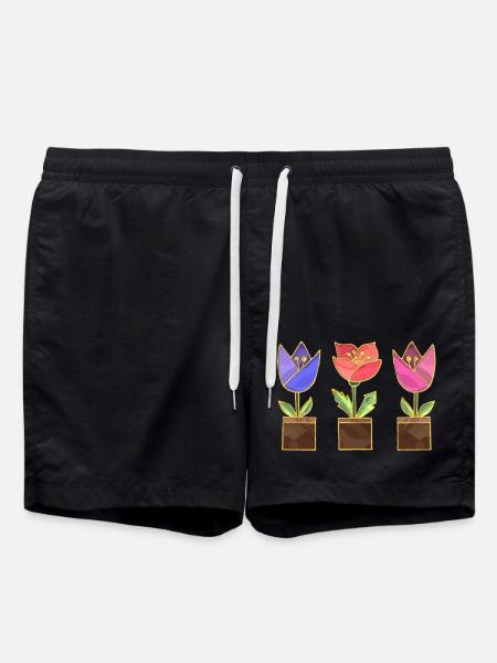 Fleur - Short de bain - noir