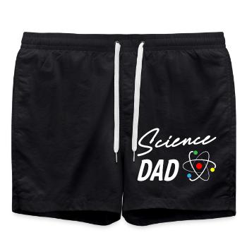 Science Dad - Badeshorts - Schwarz - Vorne - AI Model Male 185 light (185cm)