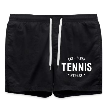 Manger dormir Tennis Répéter - Short de bain - noir - Devant - AI Model Male 185 light (185cm)