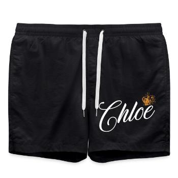 Chloe Benutzerdefinierter Name für Frauen Kinder Kleinkinder - Chloe - Badeshorts - Schwarz - Vorne - AI Model Male 185 light (185cm)