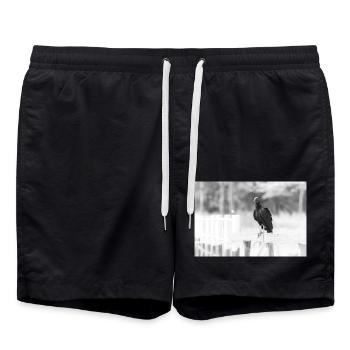 The vulture - Swim Trunks - black - Front - AI Model Male 185 light (185cm)
