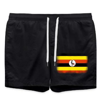 Gift for Training, Job, Work, Profession, Fisherman - Swim Trunks - black - Front - AI Model Male 185 light (185cm)
