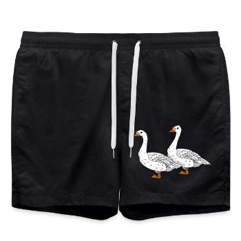 Geese - Swim Trunks - black - Front - AI Model Male 185 light (185cm)