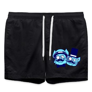2 Sir Cats Mr. Cylinder Deux Monocle Team Rich - Short de bain - noir - Devant - AI Model Male 185 light (185cm)