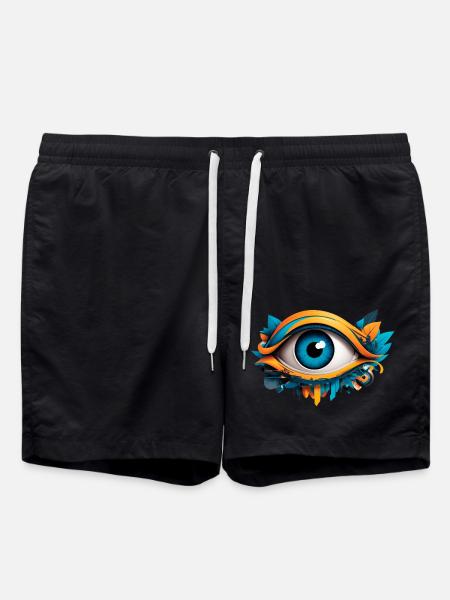 Eye - Badeshorts - Schwarz