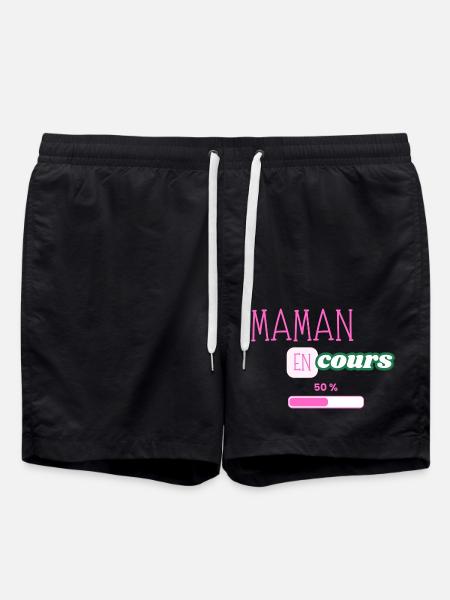 maman en cours - Short de bain - noir