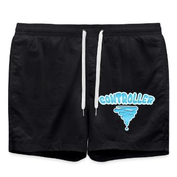 Controller als Beruf - Badeshorts - Schwarz - Vorne - AI Model Male 185 light (185cm)