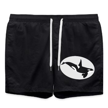 orque - Short de bain - noir - Devant - AI Model Male 185 light (185cm)