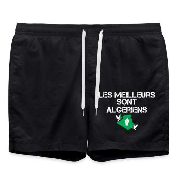 The best are Algerians - Swim Trunks - black - Front - AI Model Male 185 light (185cm)