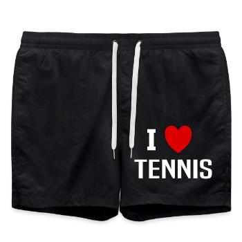 I love Tennis - Short de bain - noir - Devant - AI Model Male 185 light (185cm)