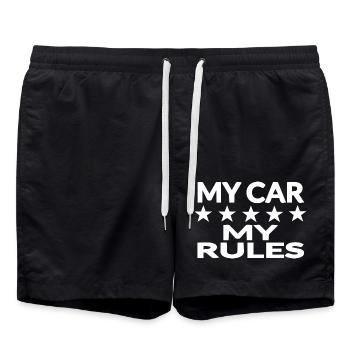Voiture - Short de bain - noir - Devant - AI Model Male 185 light (185cm)