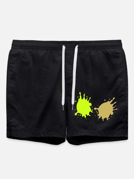 Blobs of paint - Swim Trunks - black