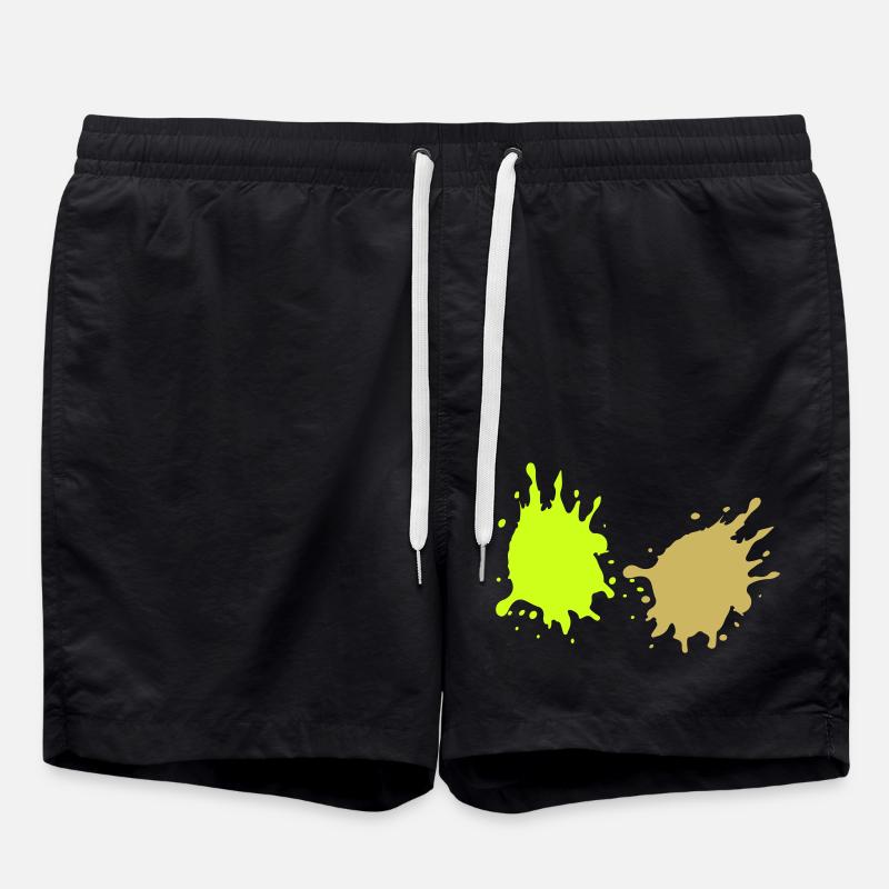 Kleckse Farbkleckse - Badeshorts - Schwarz