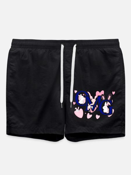 Omg rose - Short de bain - noir