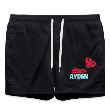 Precious Ayden - Swim Trunks - black - Front - AI Model Male 185 light (185cm)