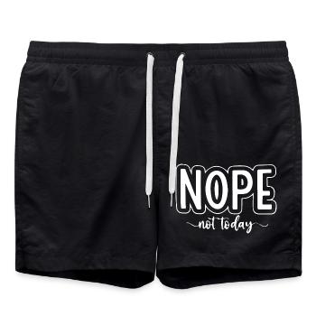 Nö, nicht heute lustig - Badeshorts - Schwarz - Vorne - AI Model Male 185 light (185cm)