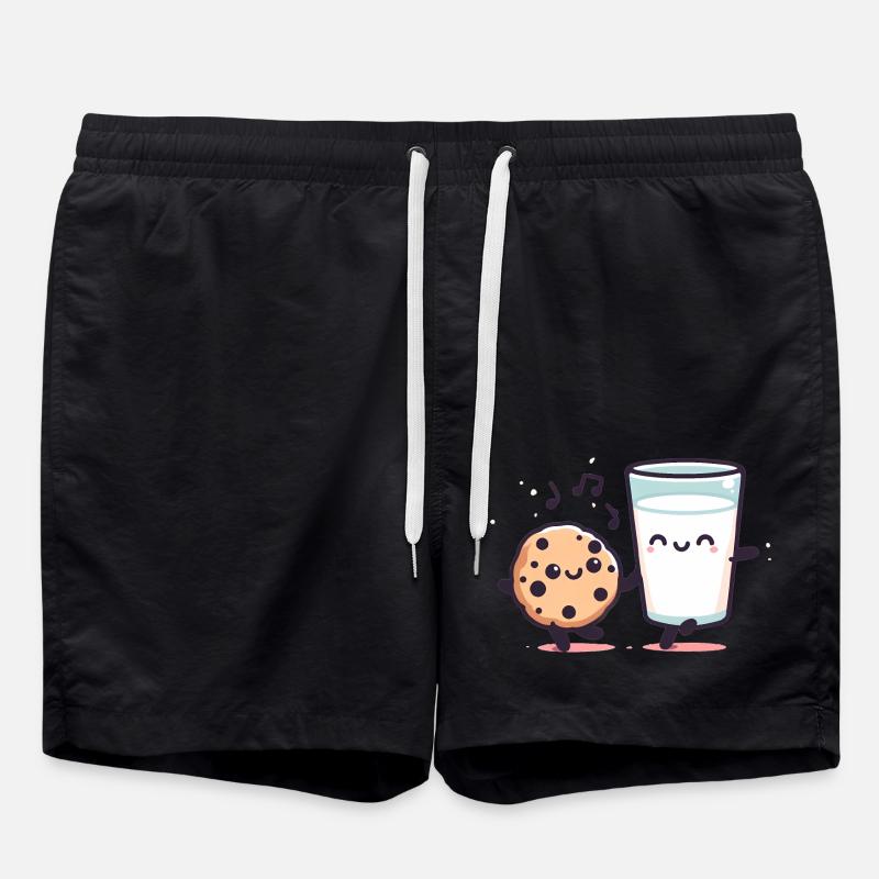 Happy Cookie Milk Dance Duo - Swim Trunks - black