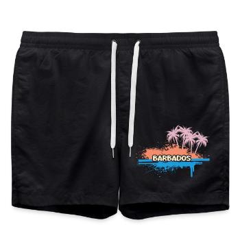 Cadeau pour la Barbade - Short de bain - noir - Devant - AI Model Male 185 light (185cm)
