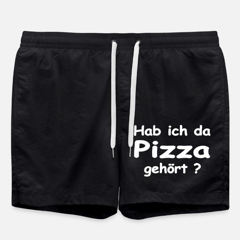 Pizza - Badeshorts - Schwarz