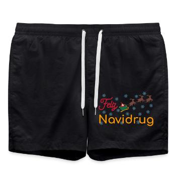 Apotheke Feliz Navidrug Weihnachten - Badeshorts - Schwarz - Vorne - AI Model Male 185 light (185cm)
