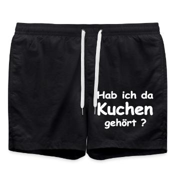 Kuchen - Badeshorts - Schwarz - Vorne - AI Model Male 185 light (185cm)